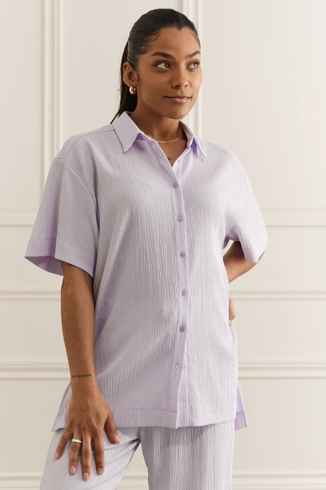 Chemise fluide oversized Lilas Womance Mlle et Coco Mlle et Coco Inc