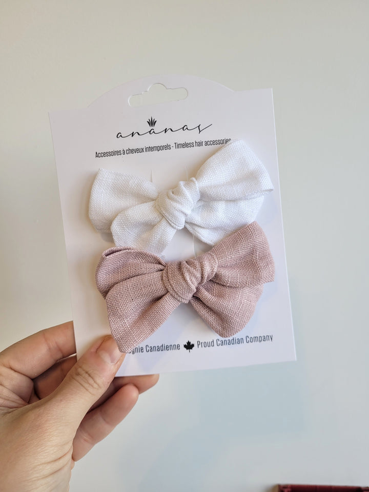 Boucle pou cheveux fille faite de lin produit quebecois Ananas Mlle et Coco