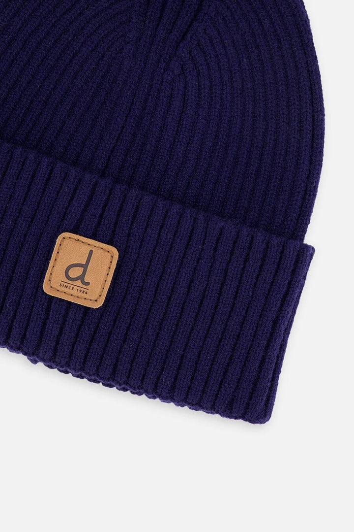 Bonnet mi-saison en tricot Bleu marin Deux par Deux Mlle et Coco