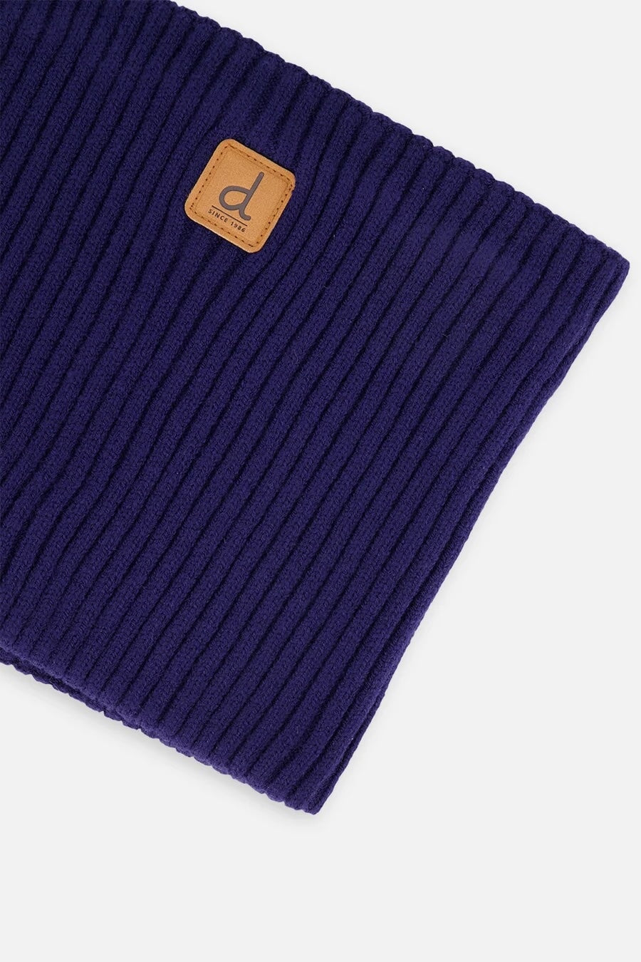 Cache-cou mi-saison en tricot Bleu marin Deux par Deux Mlle et Coco