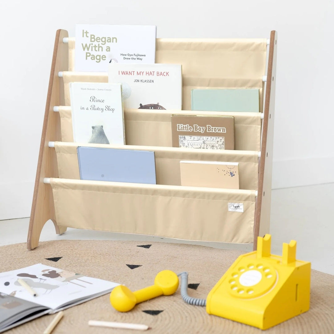 Étagère à livres en tissu recyclé beige 3 Sprouts Mlle et Coco