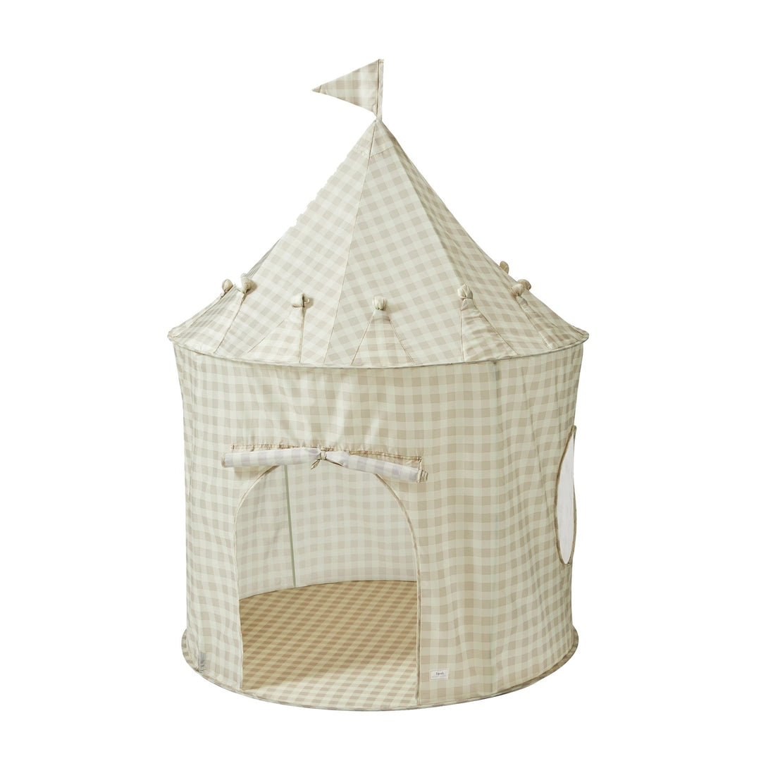 tente de jeu 3 sprouts vichy beige Mlle et Coco