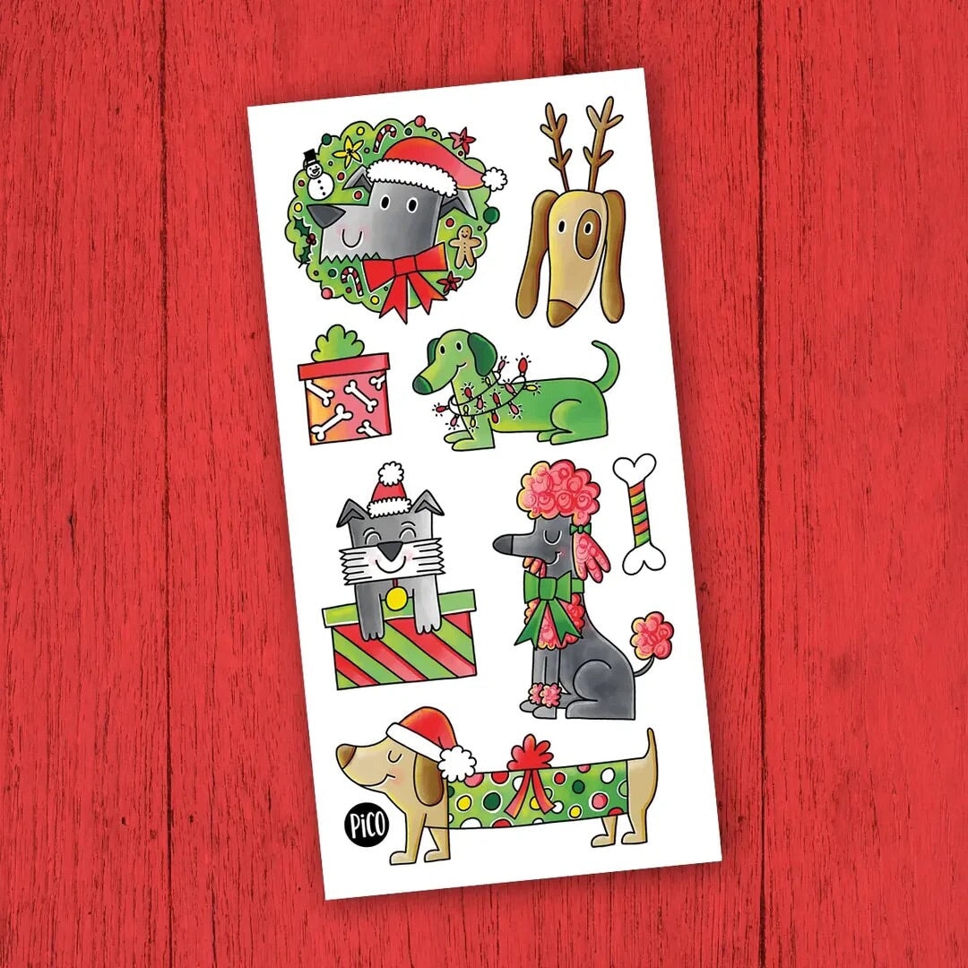 Tatouages temporaires - Chiens de Noël - Pico tatouage Jouet/jeux Pico tatouage 