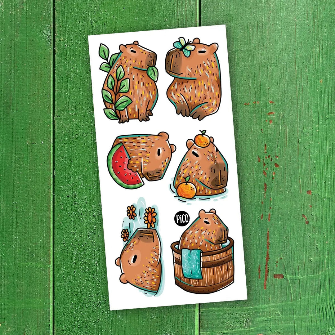 Tatouages temporaires - Capybaras - Pico tatouage Jouet/jeux Pico tatouage 