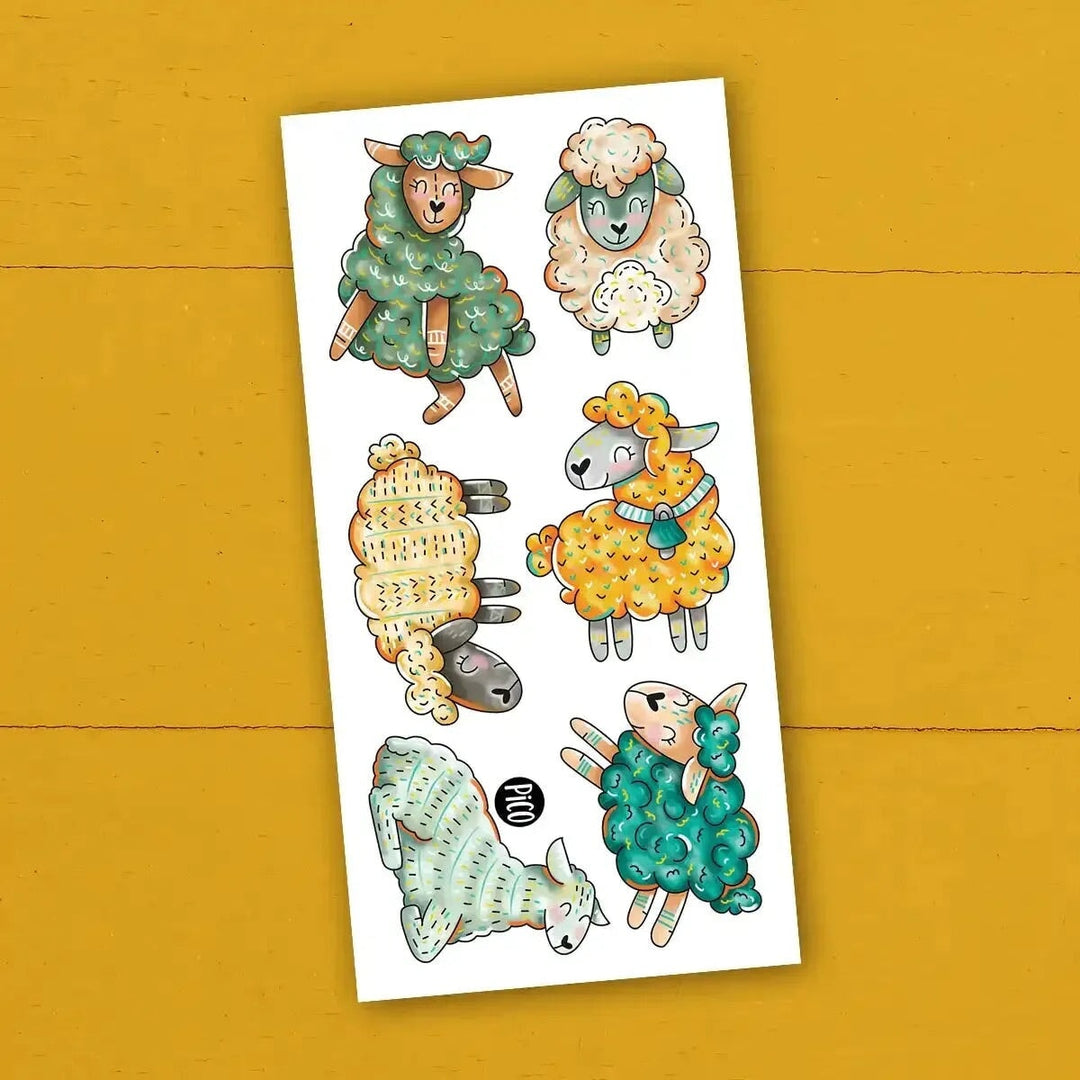 Doux moutons, tatouage temporaire de Pico Tatouage