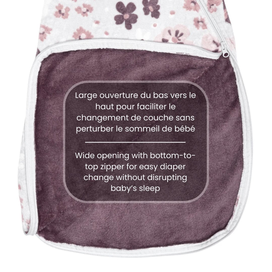 perlimpinpim fleur pensée sac nuit 1.5 tog peluche