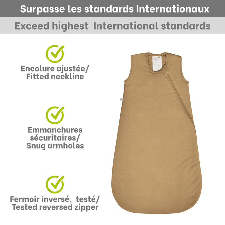 Dormeuse/gigoteuse bambou Miel 1 tog Perlimpinpin Mlle et Coco
