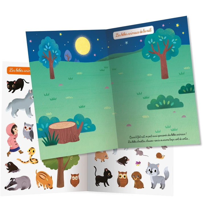Mes 500 autocollants bébés animaux Cahier Auzou