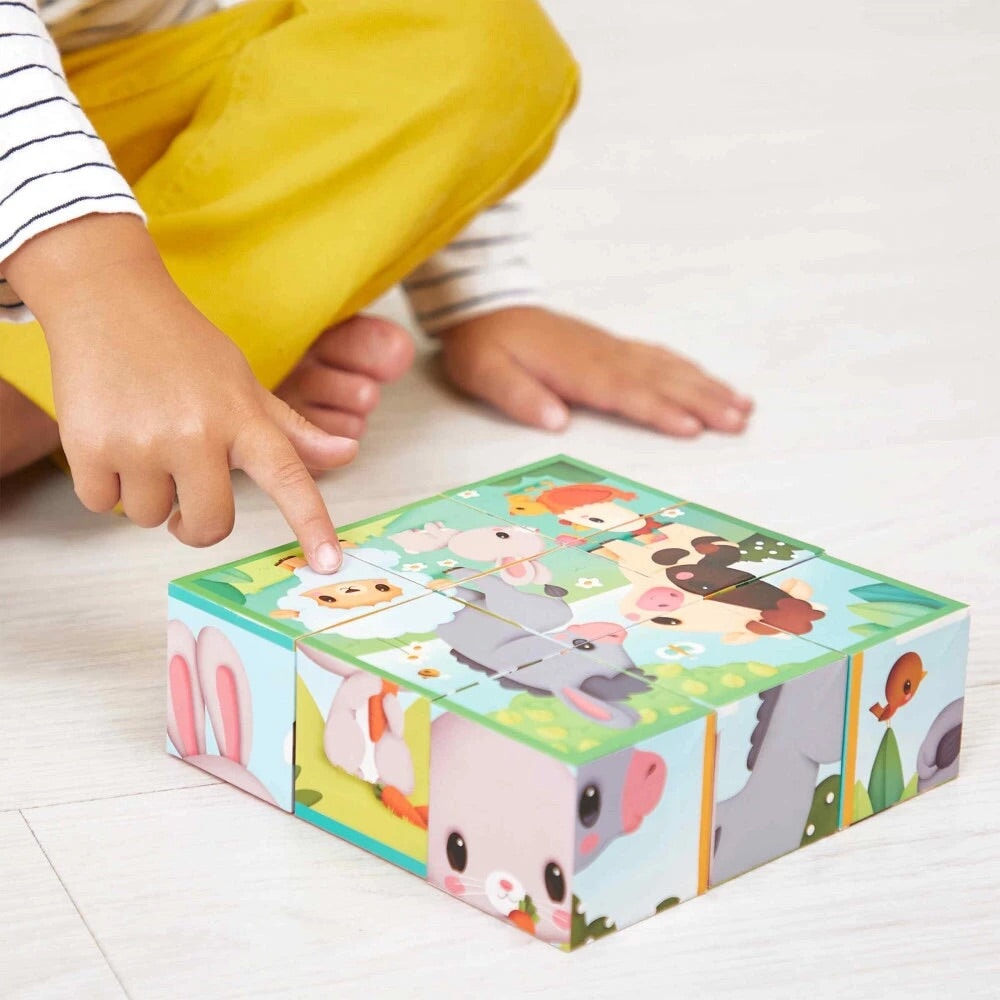 Ensemble de cubes de Janod sous le thème de la ferme
