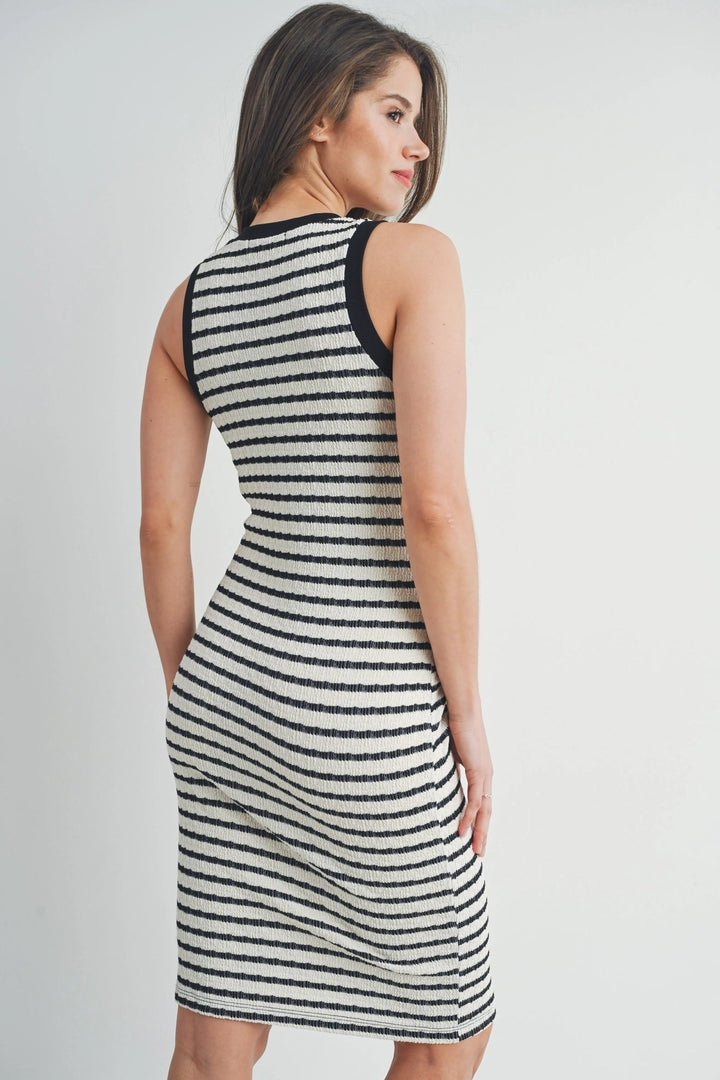 robe moulante maternité noir blanc Hello MIle et Coco