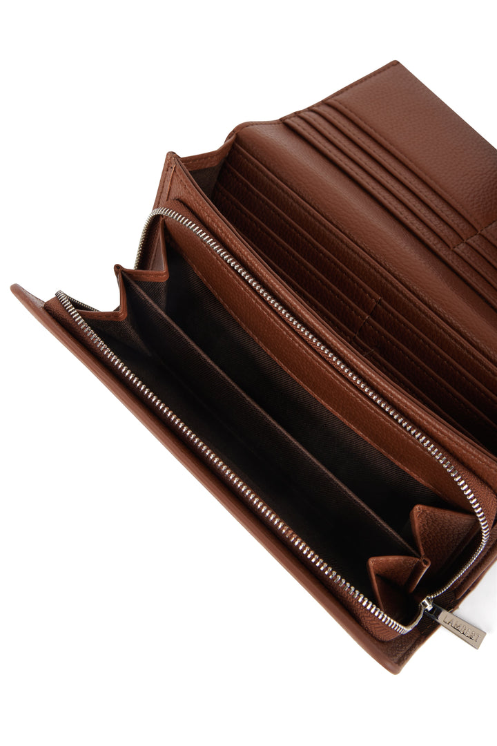 porte-feuille alondra hazelnut Lambert cuir vegan Mlle Coco