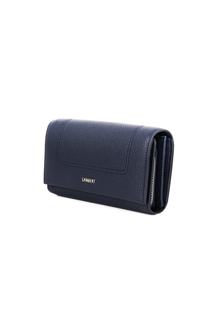 porte feuille Alondra Marine cuir vegan Lambert Mlle et Coco