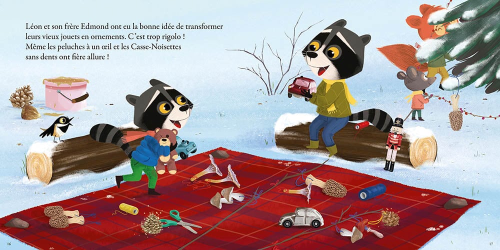 Livre Léon le raton le noel du sapin moche Auzou Mlle et Coco