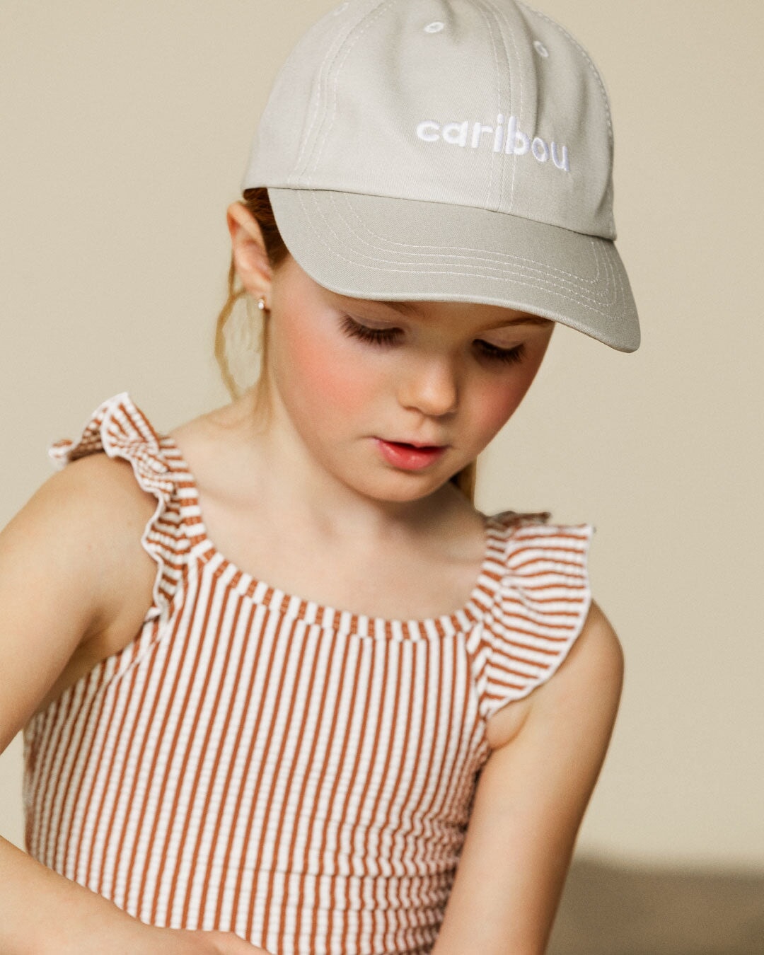 casquette baseball enfant ivoire Caribou compagnie québécoise Mlle et Coco