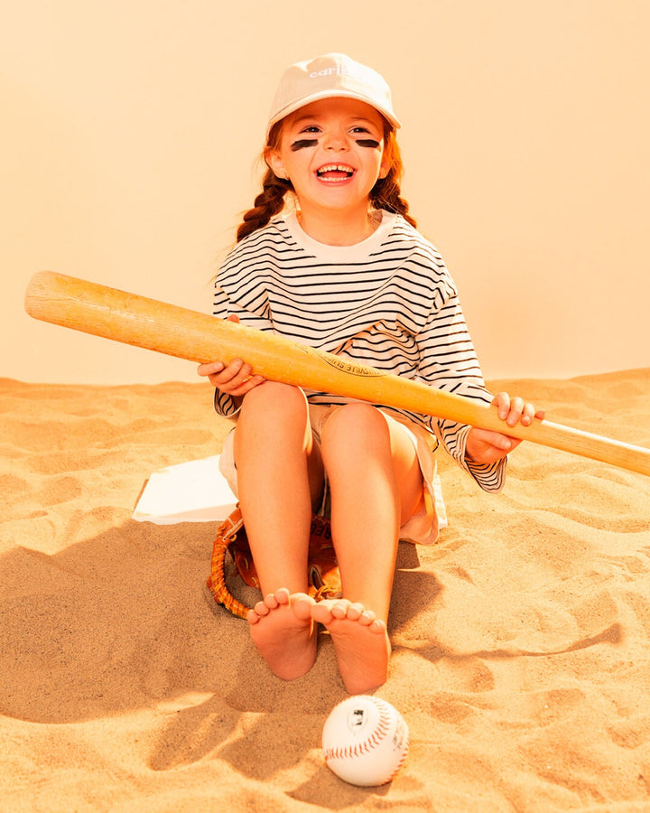 casquette baseball enfant ivoire Caribou compagnie québécoise Mlle et Coco