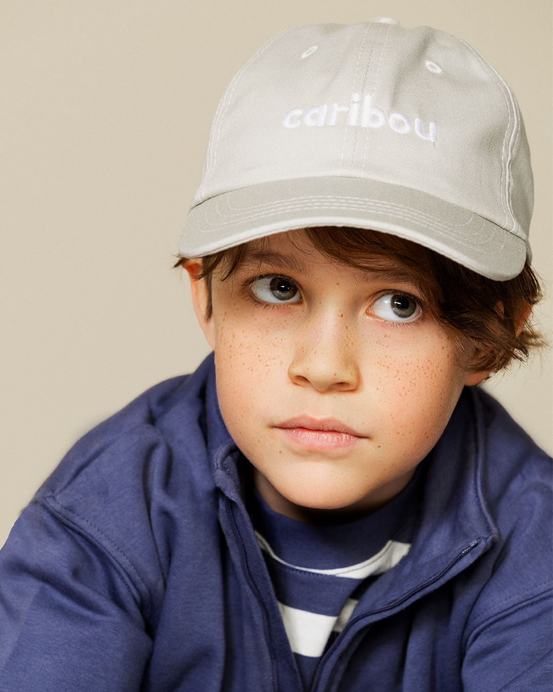 casquette baseball enfant ivoire Caribou compagnie québécoise Mlle et Coco