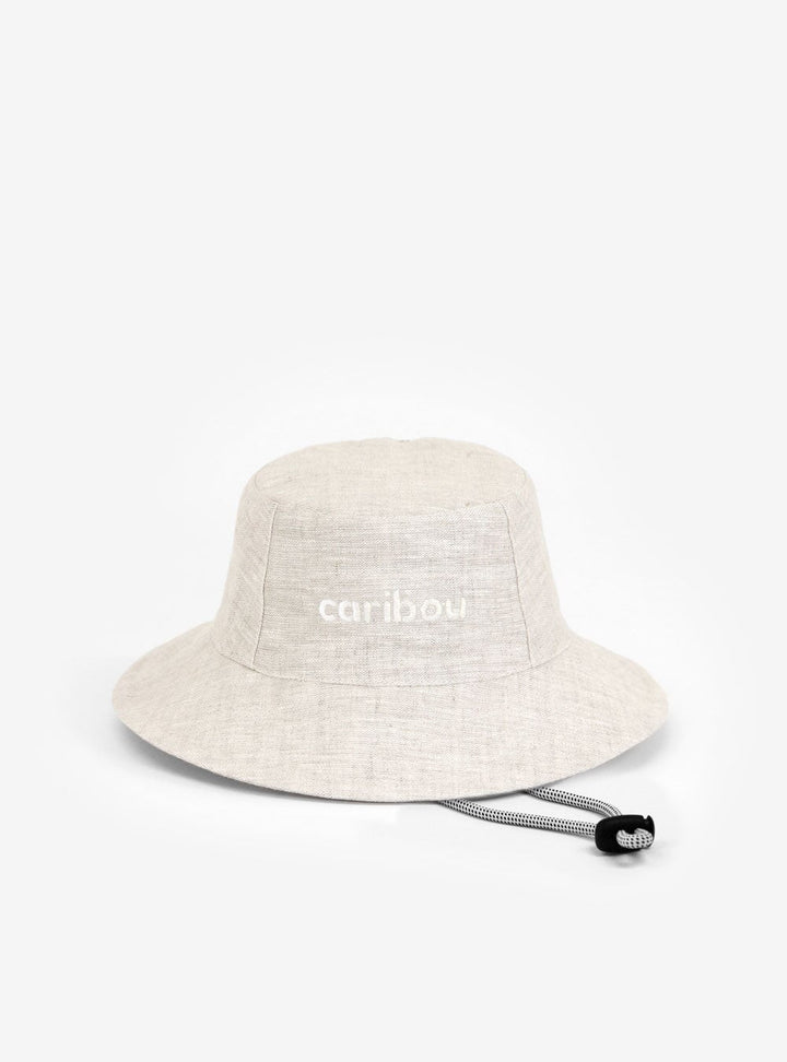 chapeau soleil lin caribou Écru Compagnie québécoise Mlle et Coco