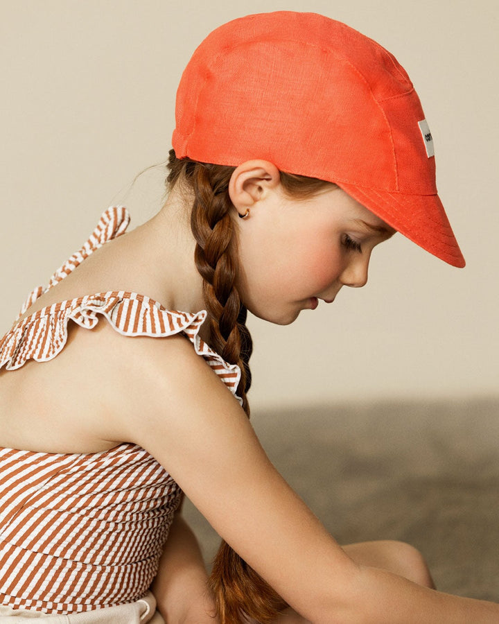casquette pamplemousse lin Caribou Mlle et Coco accessoire