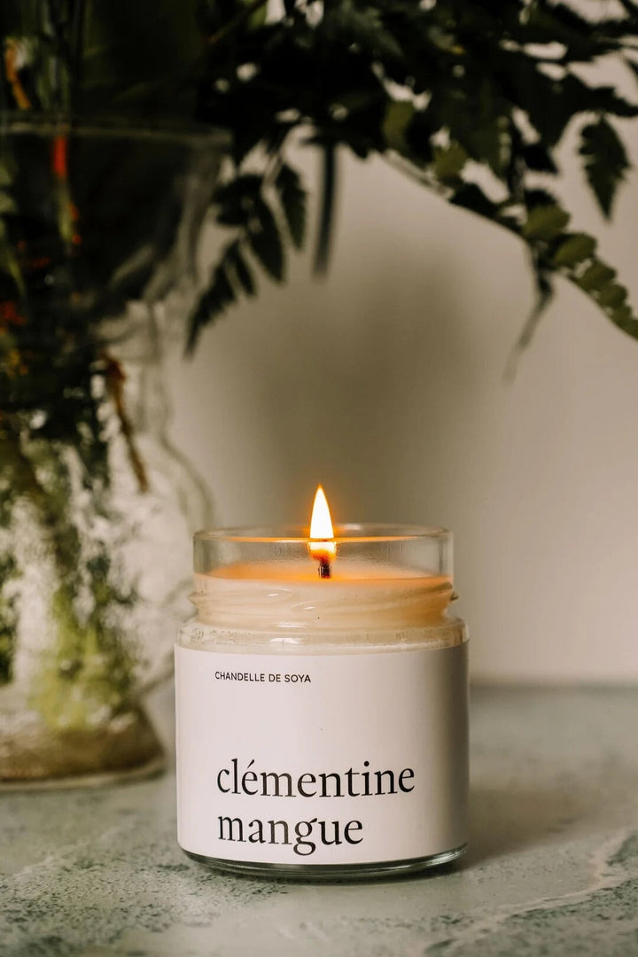 Chandelle de soya, Marée Chandelle parfum de clémentine et mangue