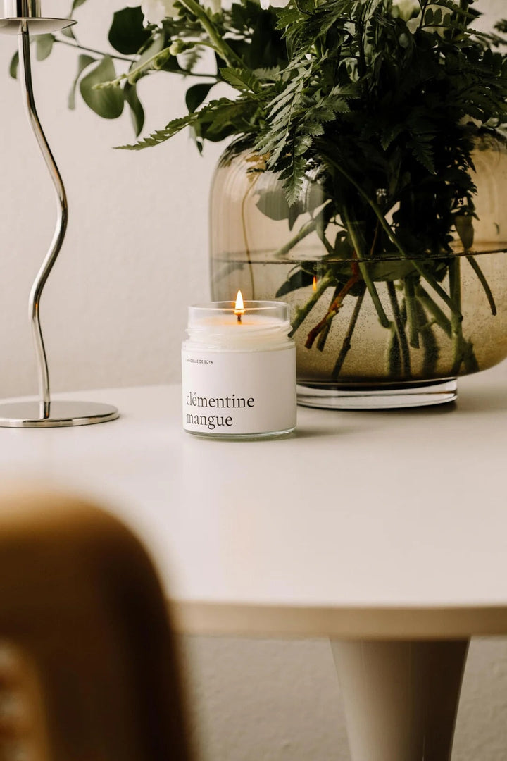 Chandelle de soya, Marée Chandelle parfum de clémentine et mangue