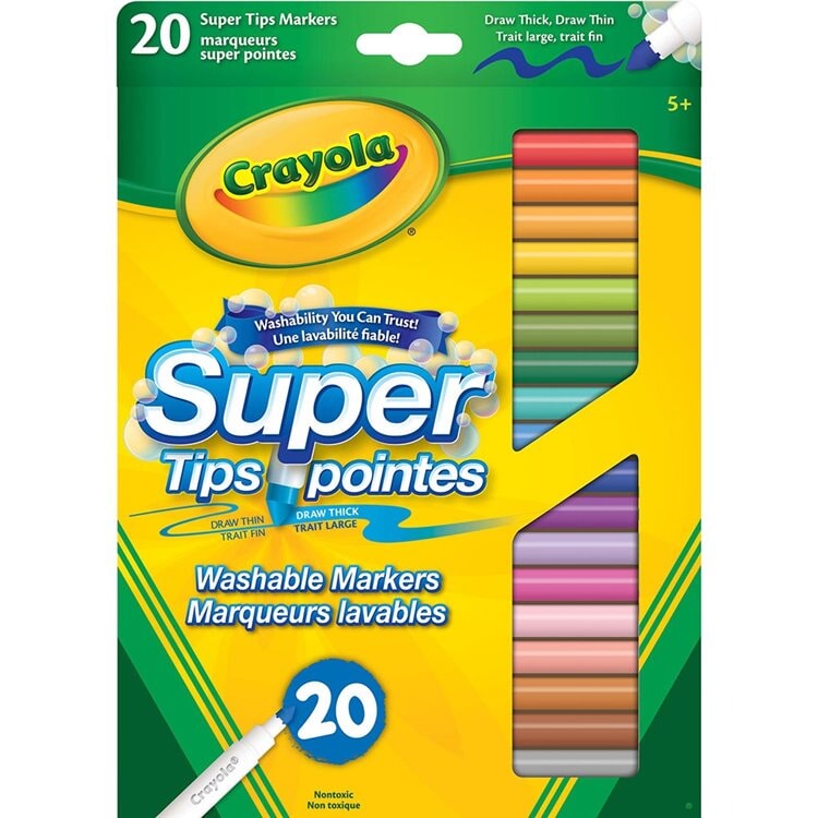 Marqueurs lavables super pointes trait large - Paquet de 20 - Crayola Jouet/jeux Crayola 
