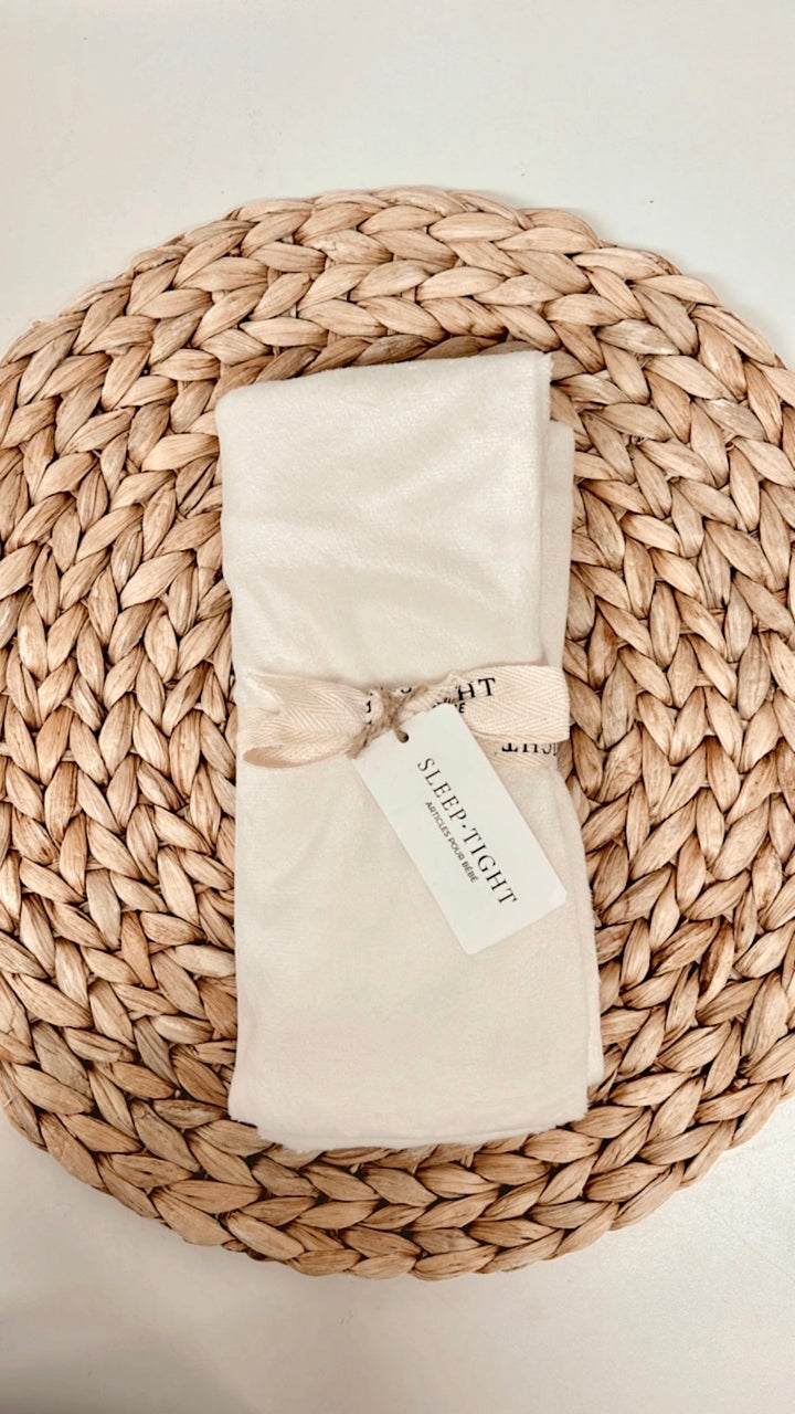 housse coussin velours crème sleeptight compagnie québécoise accessoire bébé