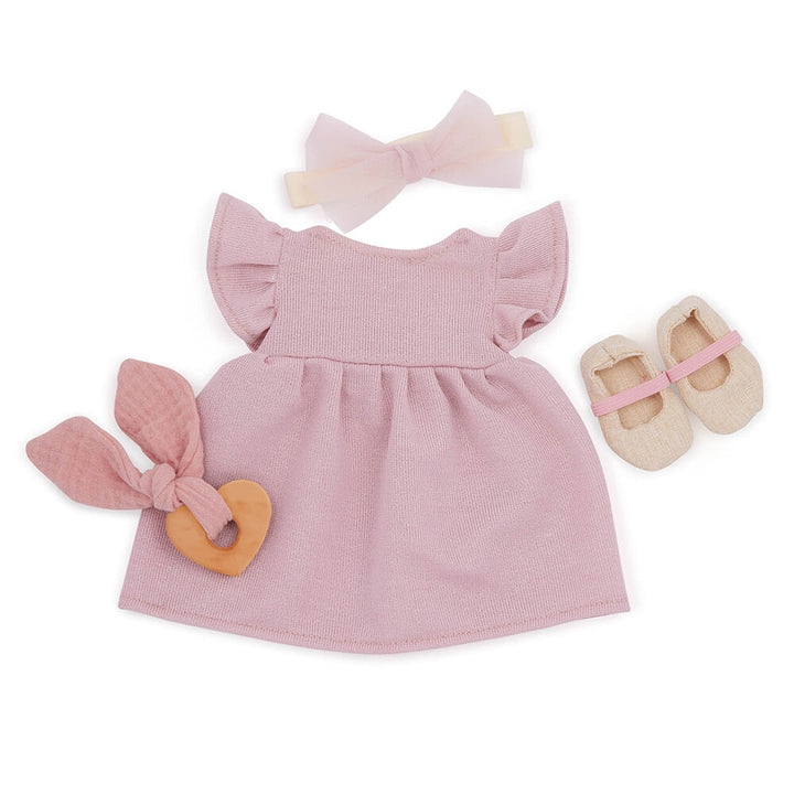Ensemble robe rose avec souliers et accessoire pour poupée LullaBaby 35.5 cm