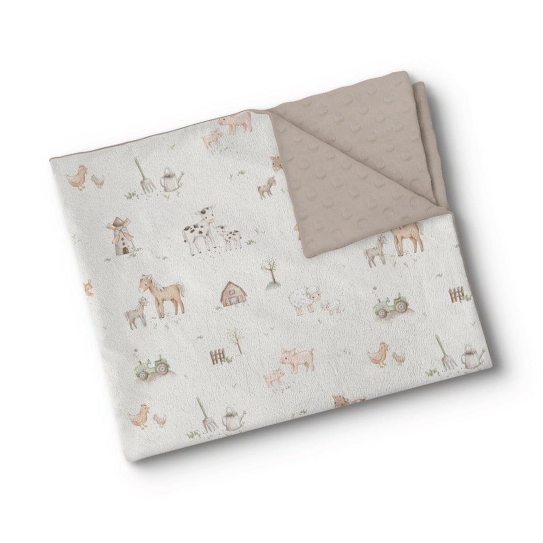 couverture minky bambi fermette ferme