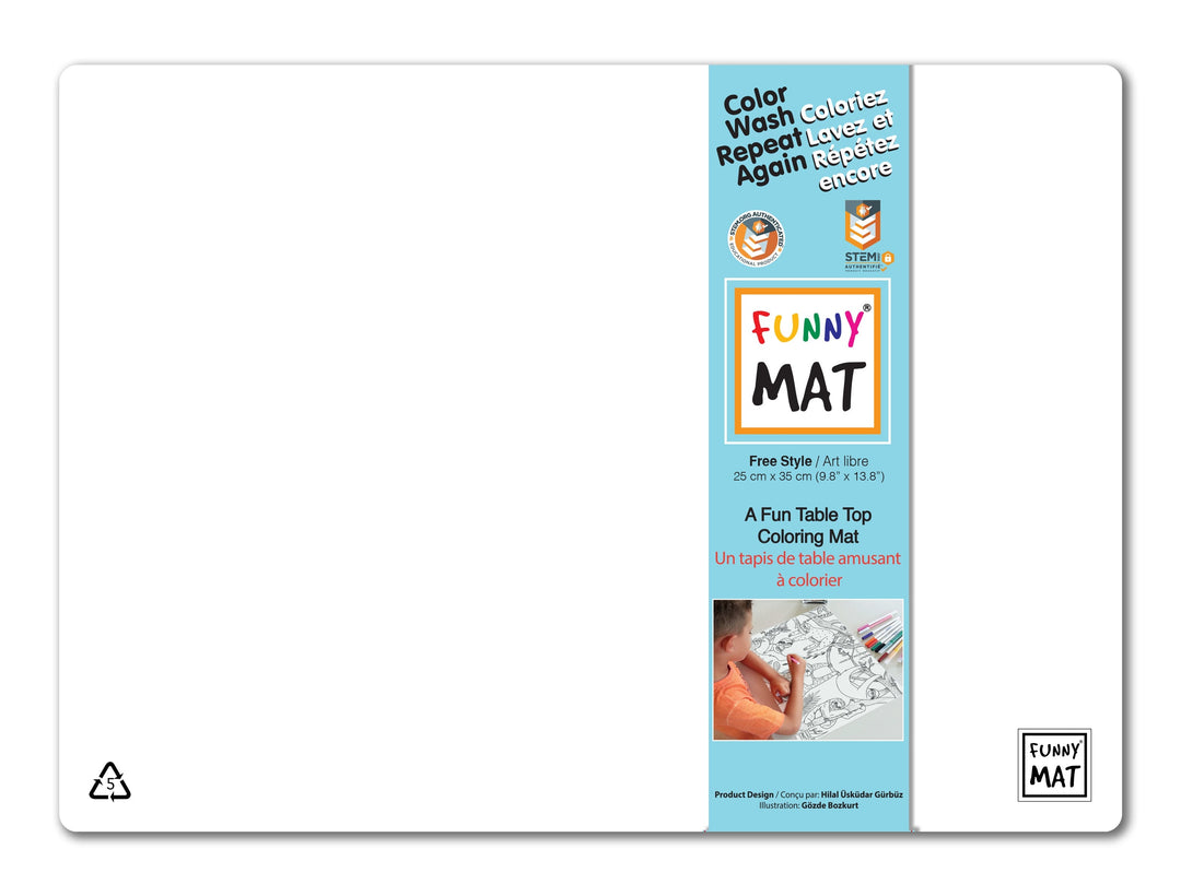 napperon colorier réutilisable lavable Funny Mat Mlle et Coco