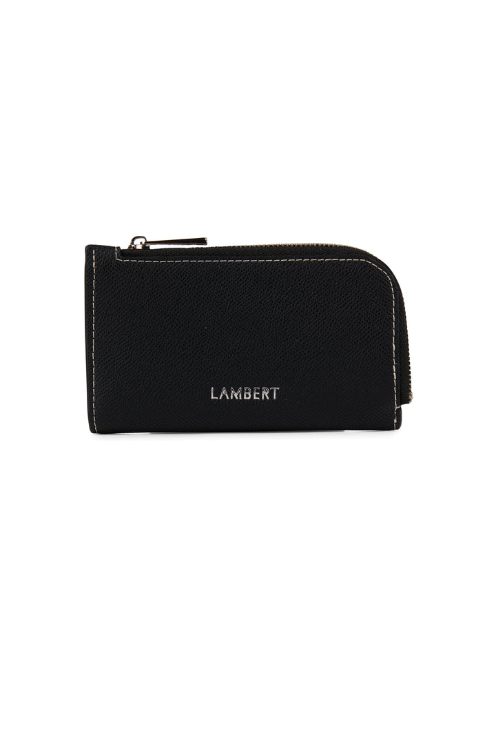 porte feuille cuir vegan noir Lucia Lambert Mlle et Coco