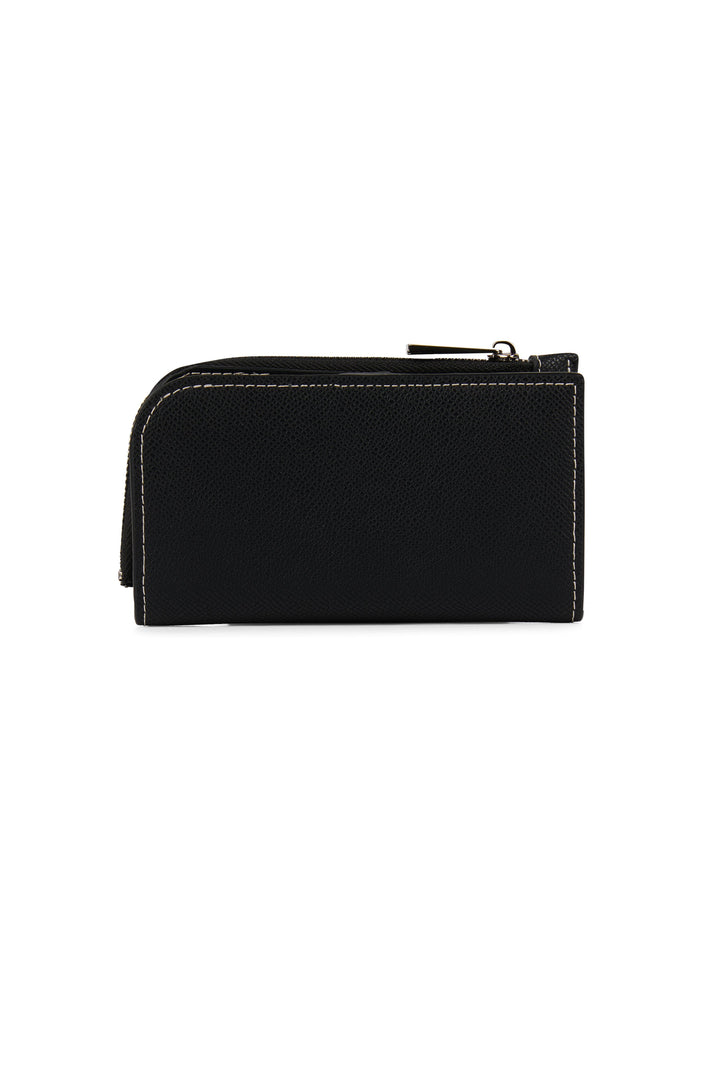 porte feuille cuir vegan noir Lucia Lambert Mlle et Coco