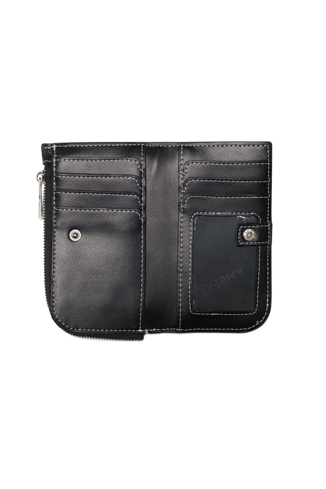 porte feuille cuir vegan noir Lucia Lambert Mlle et Coco