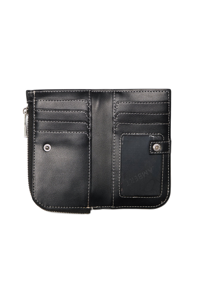 porte feuille cuir vegan noir Lucia Lambert Mlle et Coco