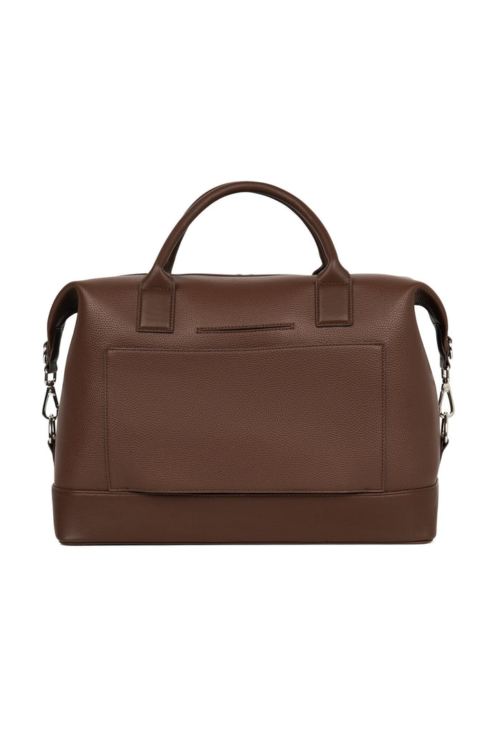 sac Mae Lambert chocolat voyage cuir vegan Mlle et Coco