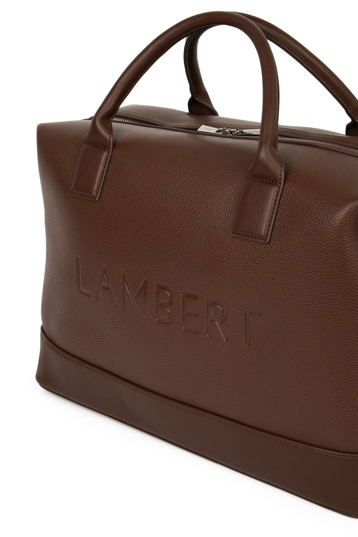 sac Mae Lambert chocolat voyage cuir vegan Mlle et Coco