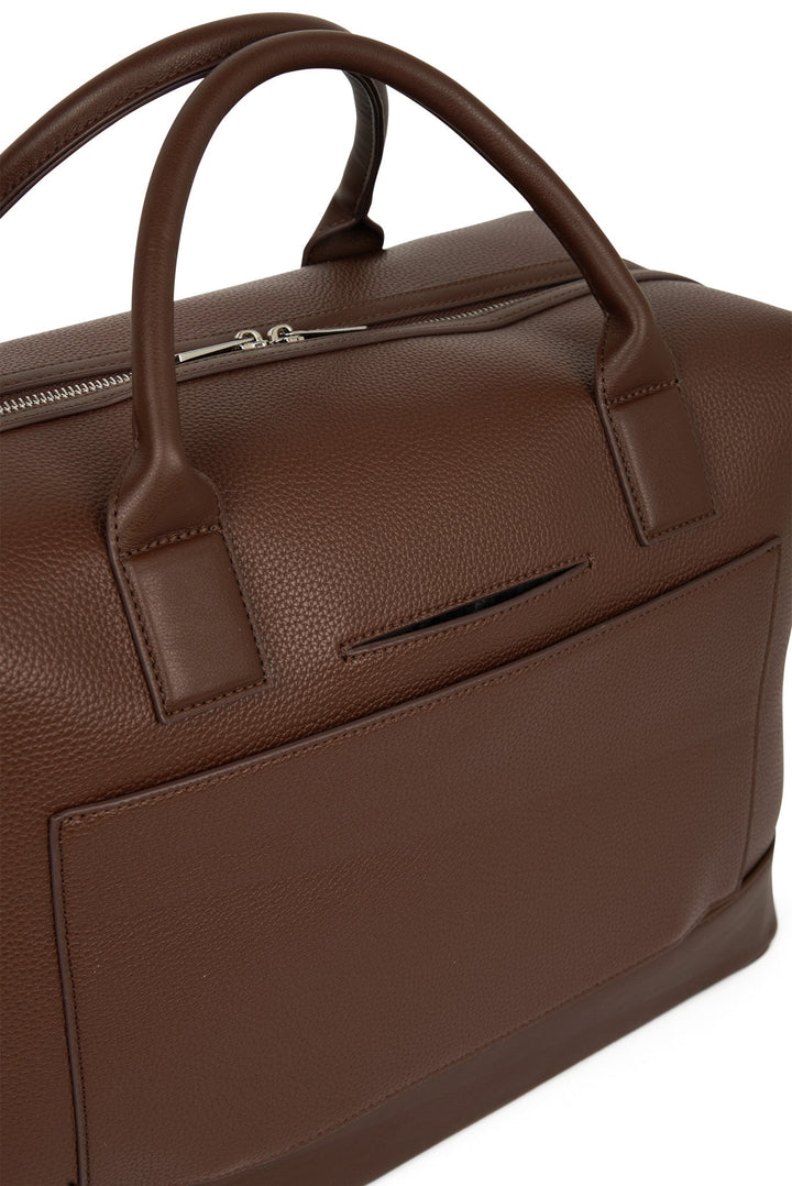 sac Mae Lambert chocolat voyage cuir vegan Mlle et Coco