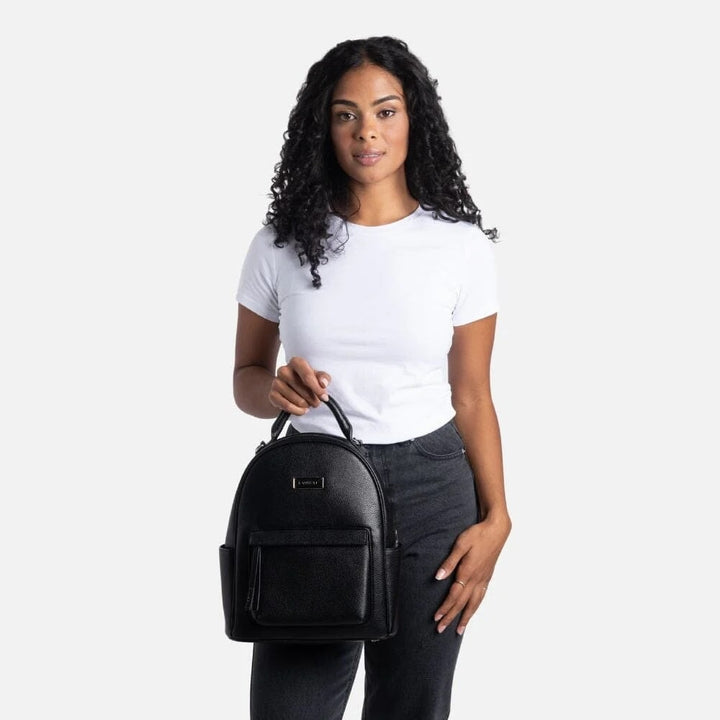 sac dos maude noir lambert cuir vegan compagnie quebecoise