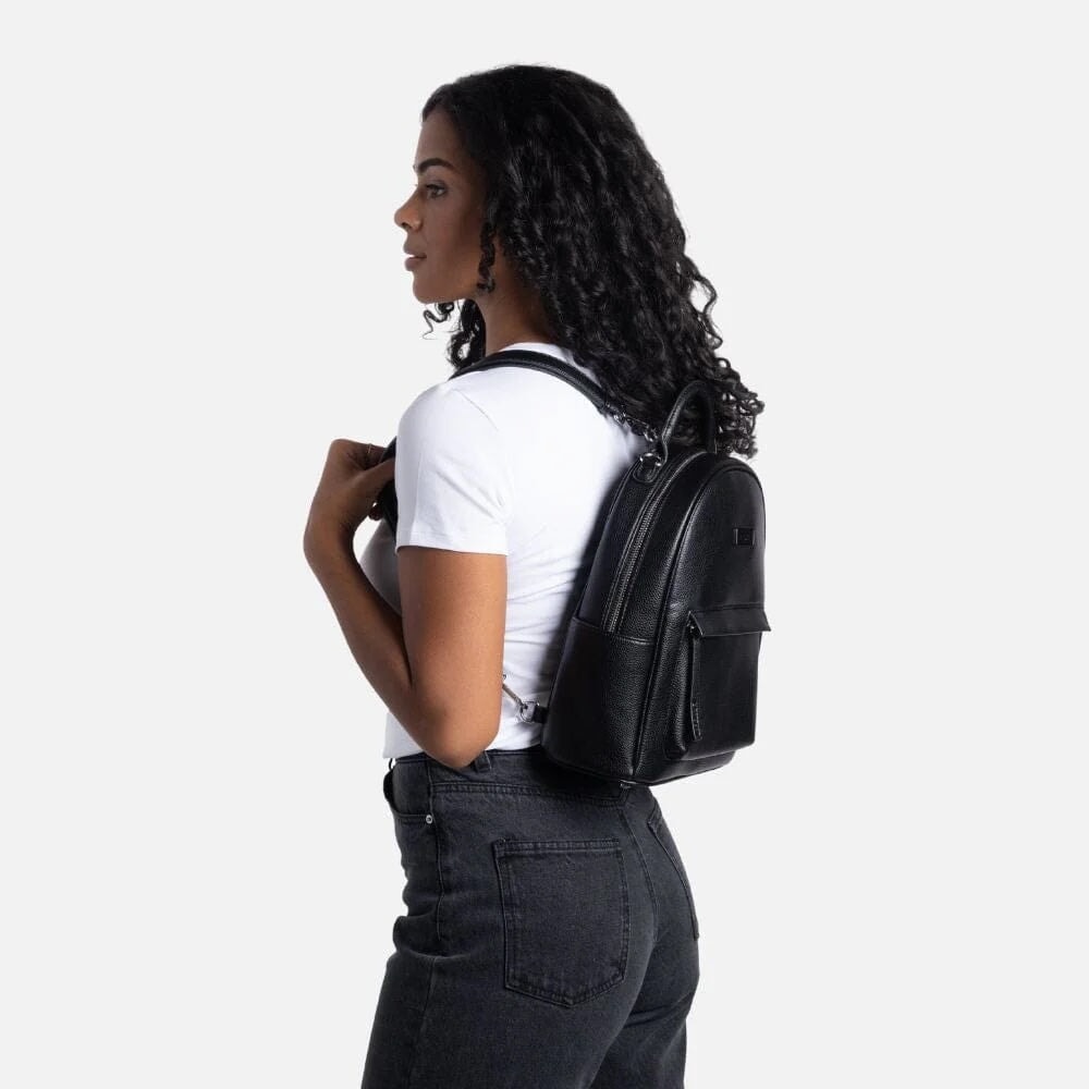 sac dos maude noir lambert cuir vegan compagnie quebecoise
