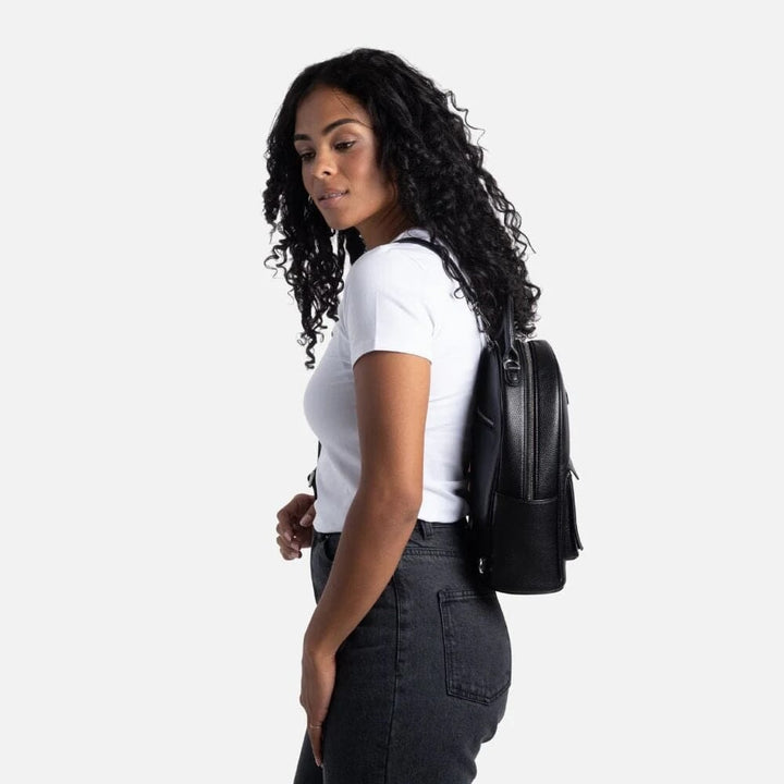 sac dos maude noir lambert cuir vegan compagnie quebecoise