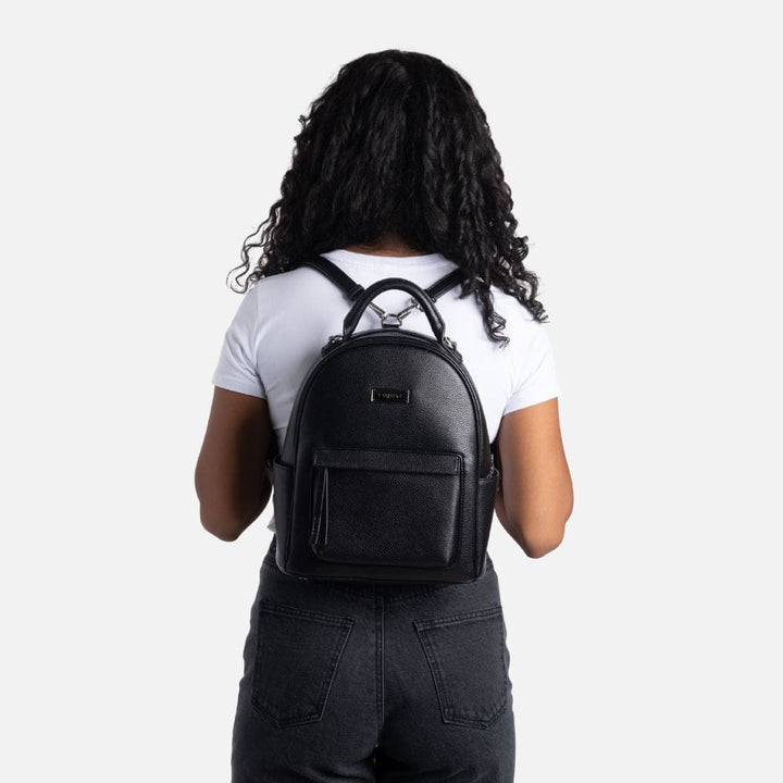 sac dos maude noir lambert cuir vegan compagnie quebecoise