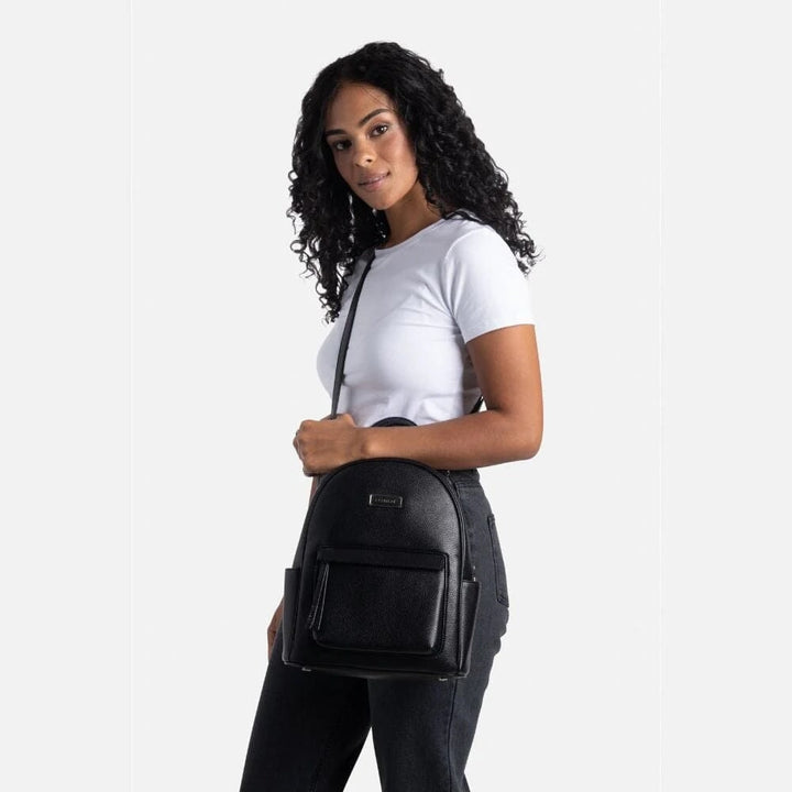 sac dos maude noir lambert cuir vegan compagnie quebecoise