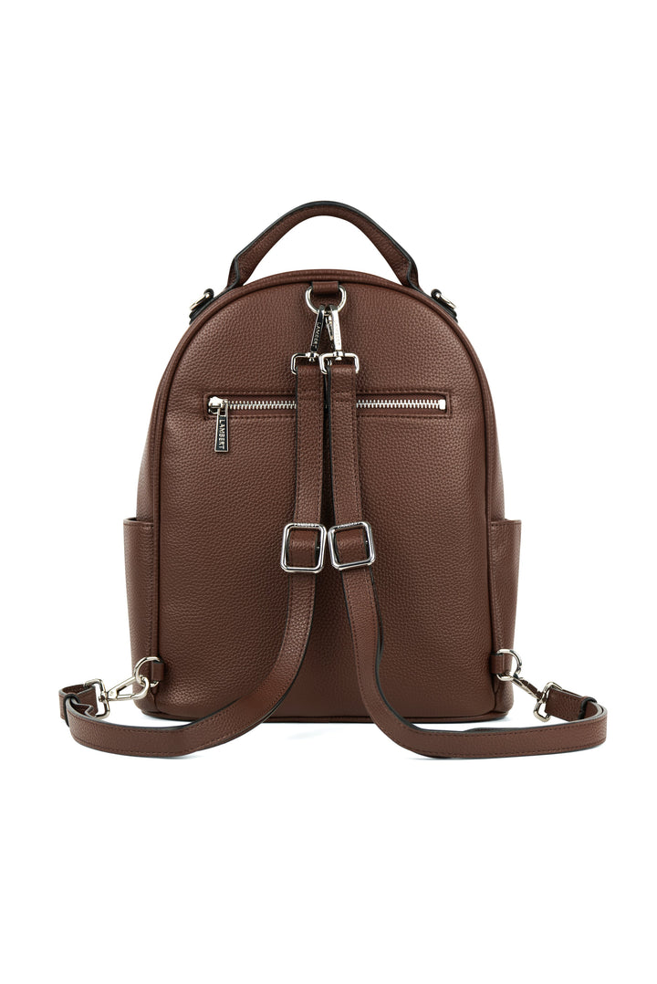lambert sac à dos maude chocolat cuir vegan 