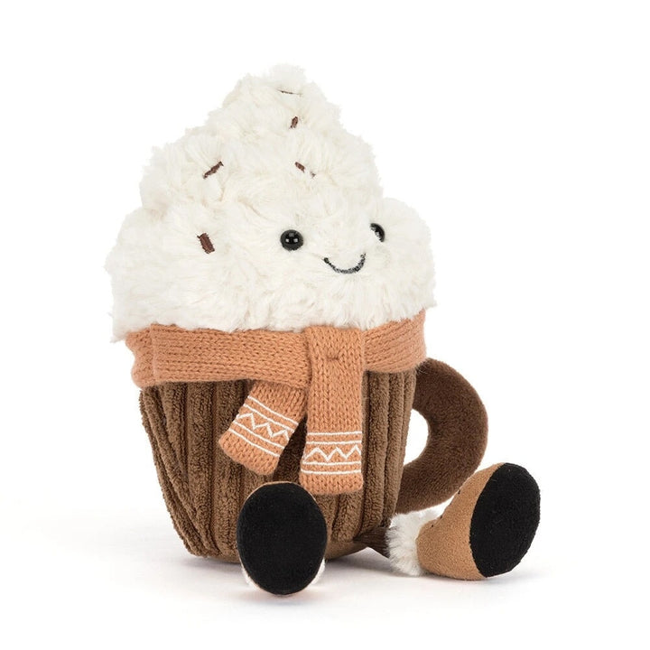 Peluche chocolat chaud Scarffles amuseable Noël Jellycat Mlle et Coco