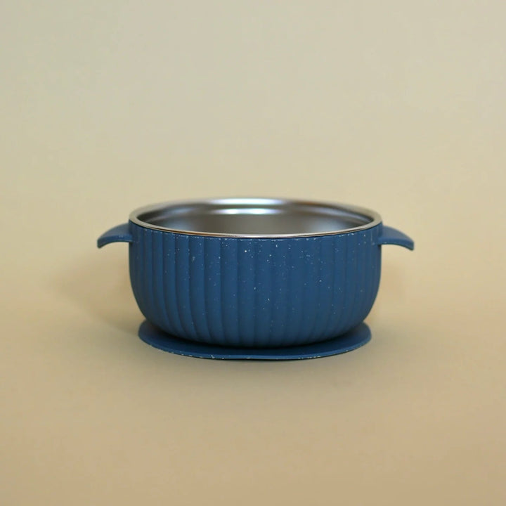 Bol en acier inoxydable à succion en silicone - Plusieurs couleurs - Minika Repas et gourmandise Minika Indigo 