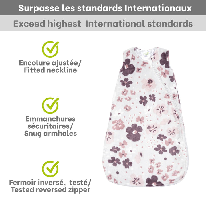 perlimpinpim fleur pensée sac nuit 1.5 tog peluche