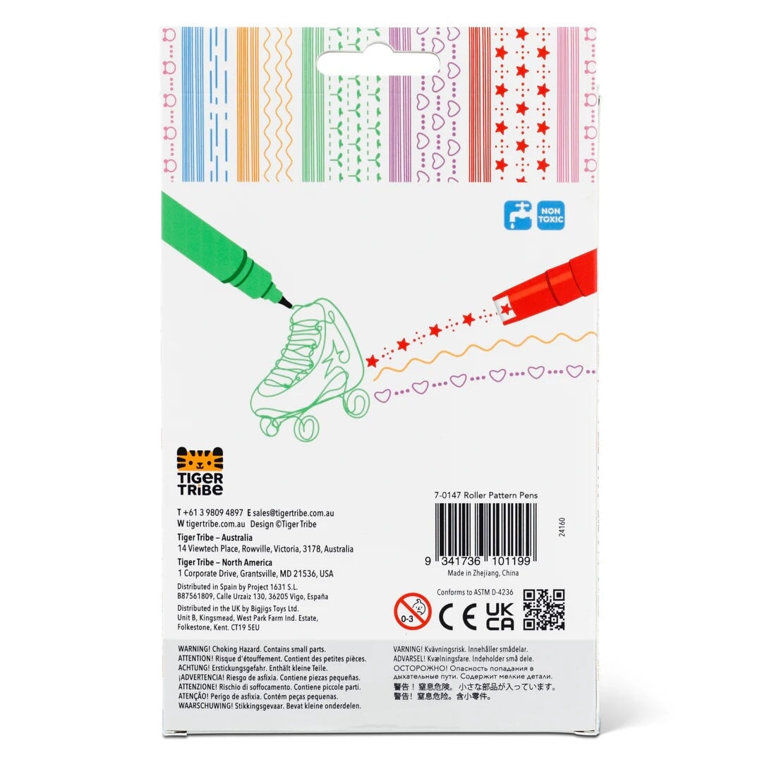 style roller pattern Tiger Tribe Mlle et Coco bricolage