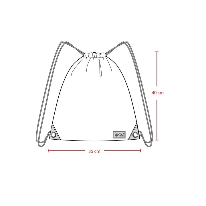 Sac à cordon  Imprimé fleurs  Deux par Deux