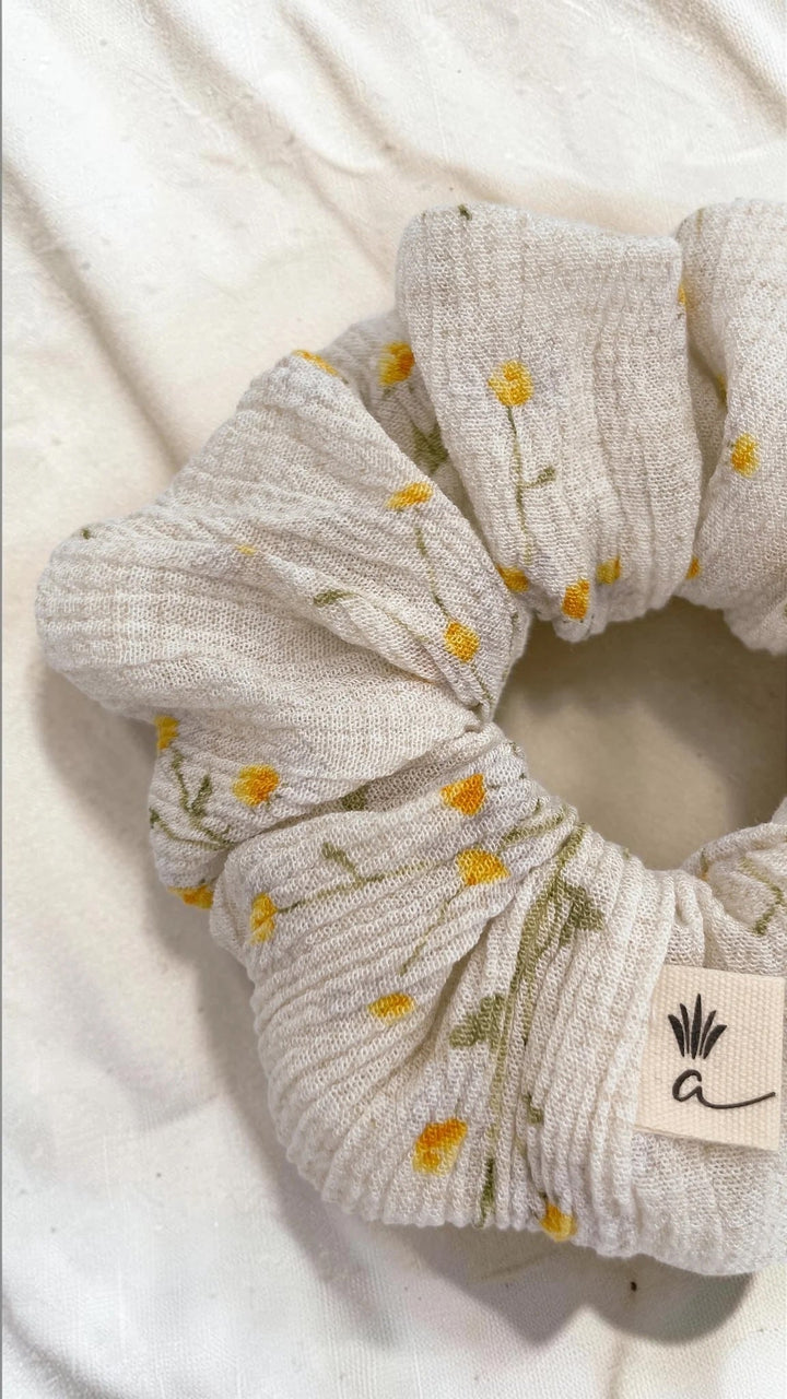 Chouchou Marguerite Ananas accessoire polyester Compagnie québécoise Mlle Coco