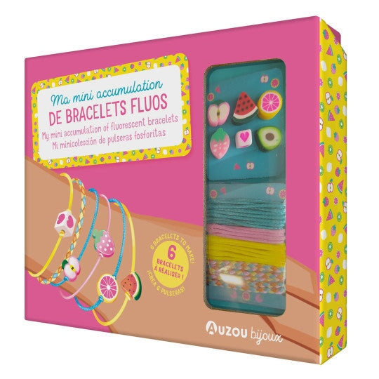 ma mini accumulation de bracelets fluos auzou bricolage