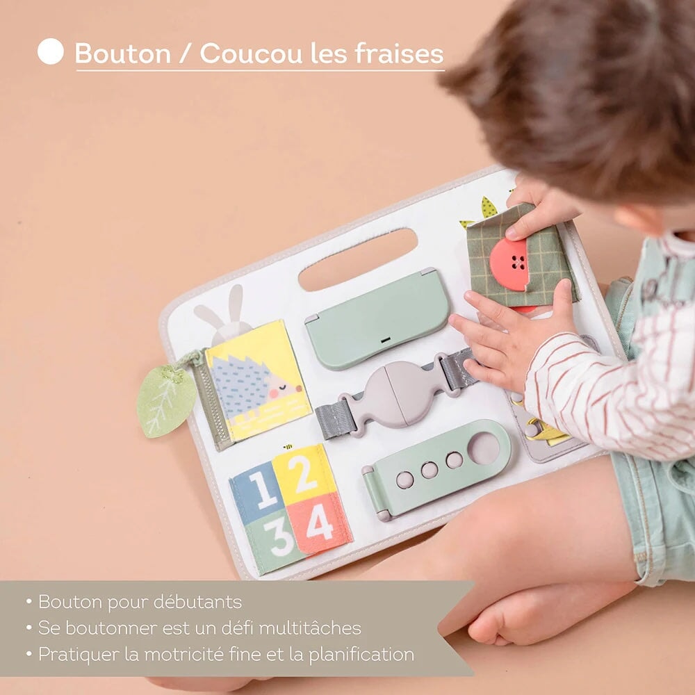 planche éveil Taf Toys jeu apprentissage bébé Mlle et Coco
